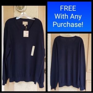 NEW men Cotton Cashmere JCPENNEY thin sweater XL